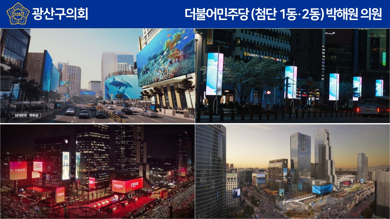 박해원 광산구의원, 광산구 옥외광고물 자유표시구역 지정 촉구 첨부이미지 : 3_서울시 옥외광고물 자유표시구역 활용 사례 [광산구의회 박해원 의원 제공].jpg