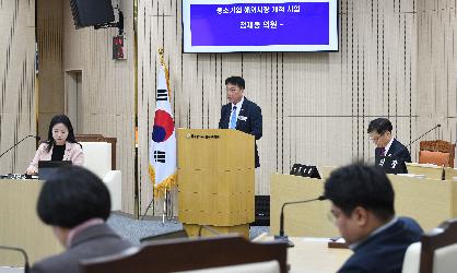 정재봉 광산구의원, 해외시장 개척·송정역 광장 조성 사업 지적