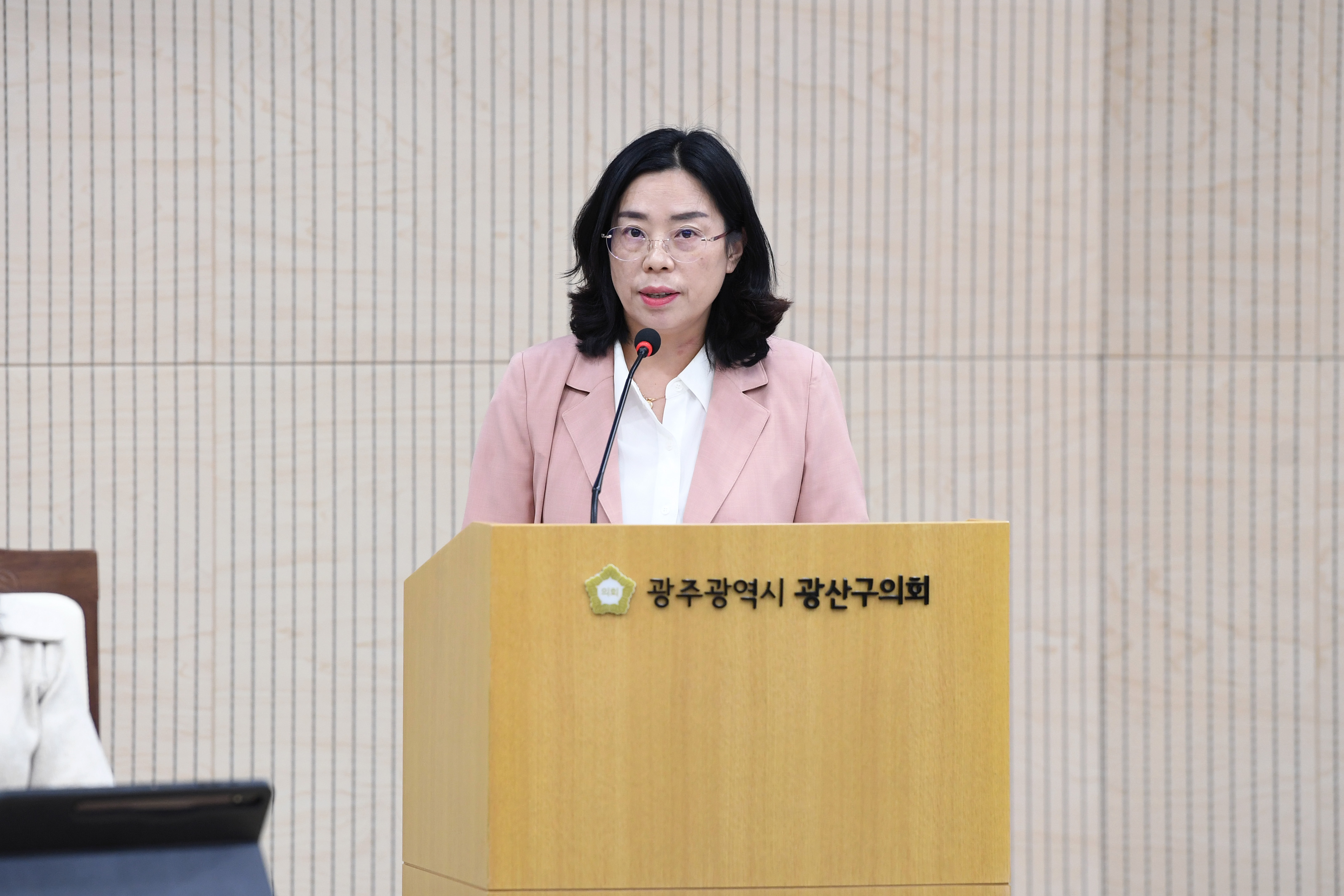 김명숙 광산구의원, ‘신가2중’ 설립 취소 “재검토해야” 첨부이미지 : 2-2_제298회 임시회 제1차 본회의 5분 자유발언_김명숙 의원.jpg